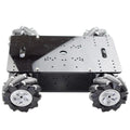 15KG Load 4WD 80mm Mecanum Wheel Robot Car Double Chassis Kit with DC 12V Encoder Motor for Arduino DIY Project STEM Toy
