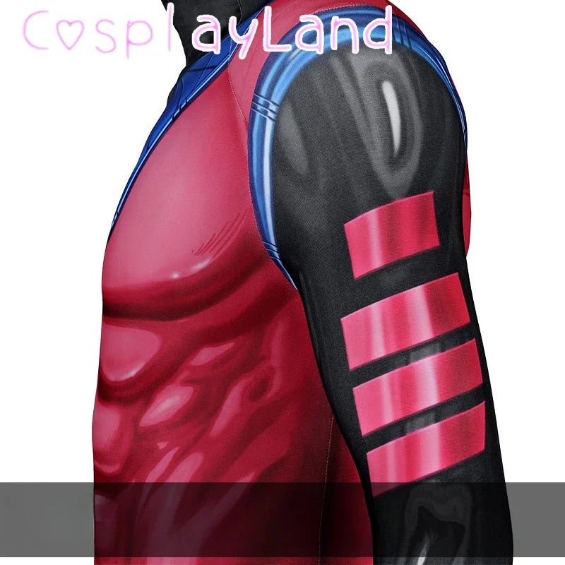 Superhero costume shoulder detail.