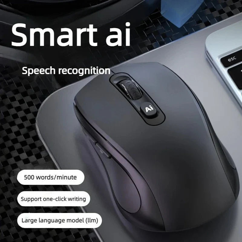New AI Intelligence Wireless Voice Mouse Translator Rechargeable Voice Control Typing Translation Wireless Smart Office Mouse