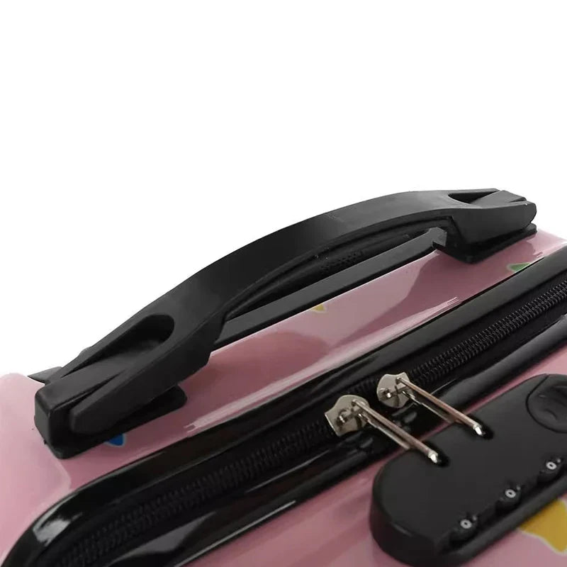 Suitcase zipper and lock close-up.