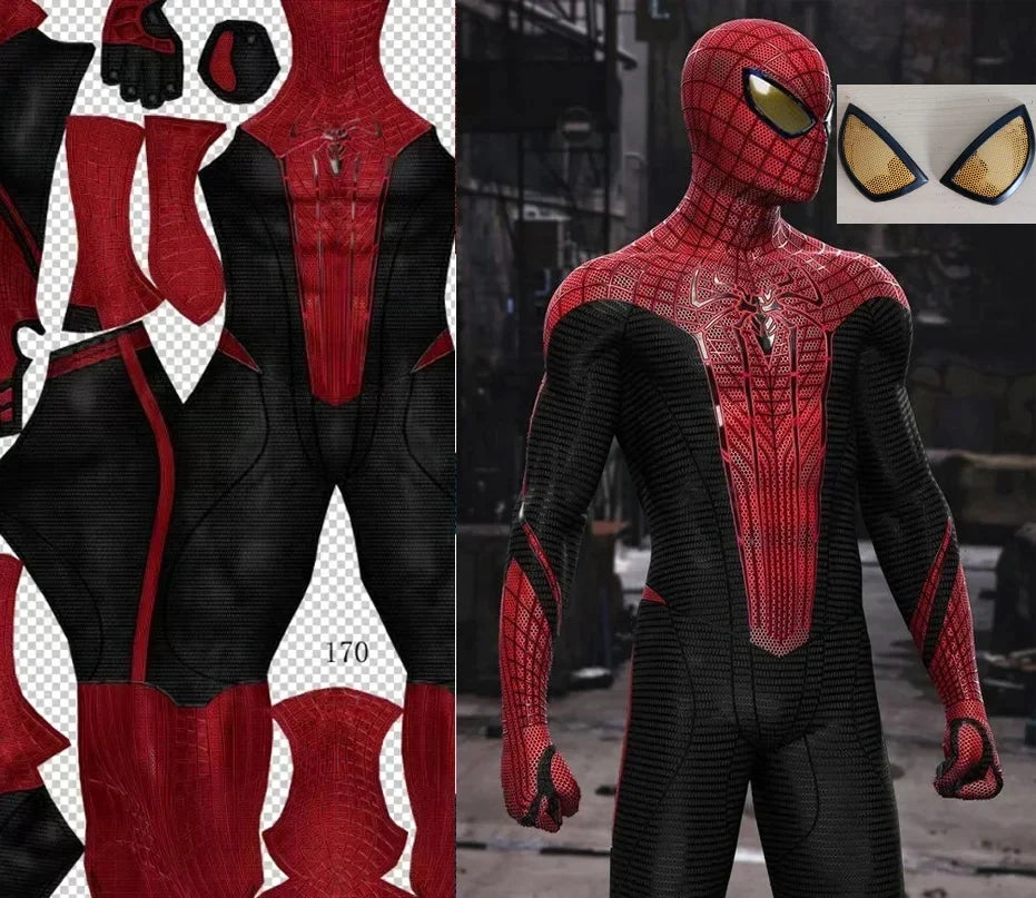 Cosplay TASM1 Costume Superhero Spandex Zentai Bodysuit Outfits Man Halloween Costume