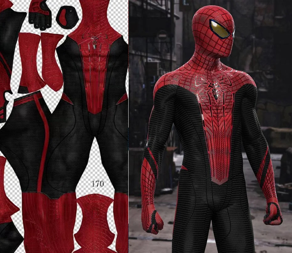 Cosplay TASM1 Costume Superhero Spandex Zentai Bodysuit Outfits Man Halloween Costume