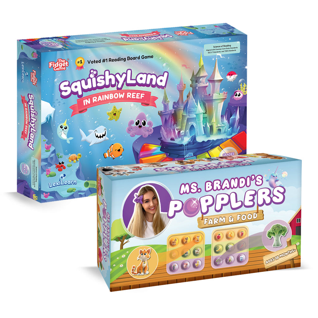 Popplers and SquishyLand bundle boxes.