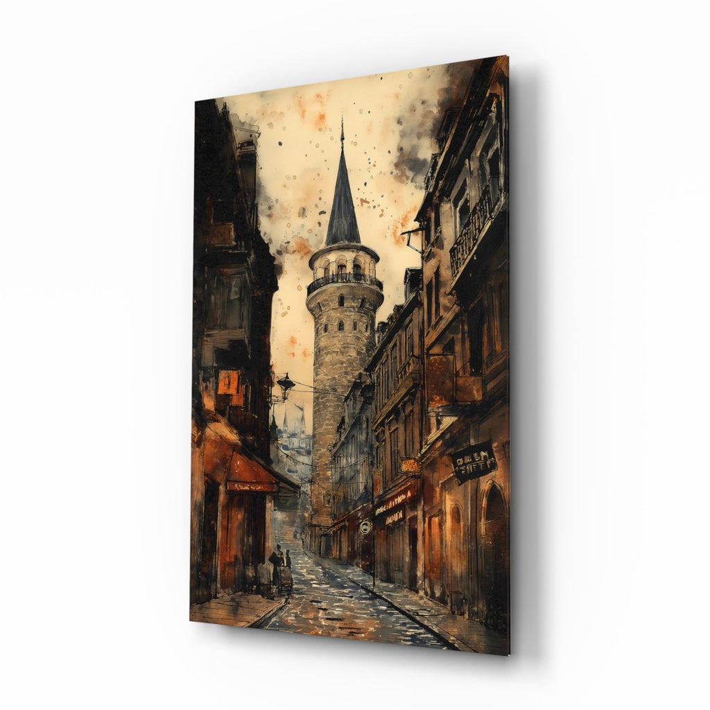 Galata Street Glass Wall Art || Designer Collection