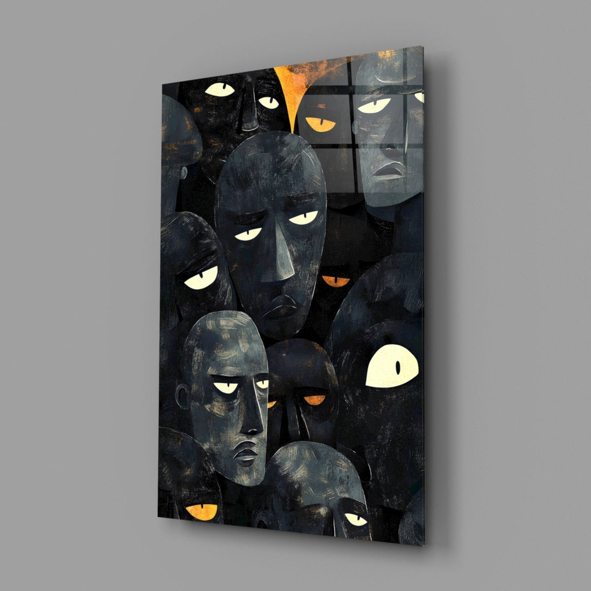Foreign Faces Glass Wall Art || Designer Collection