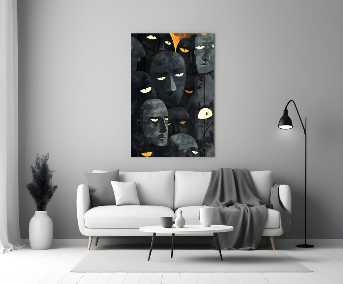 Foreign Faces Glass Wall Art || Designer Collection