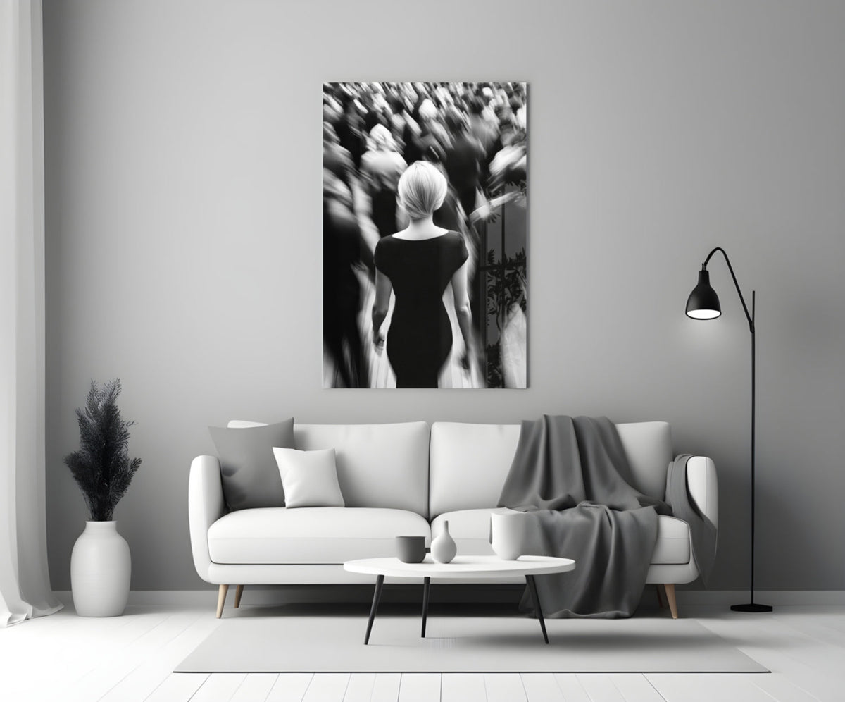 Loneliness in a Crowd Glass Wall Art || Designer Collection