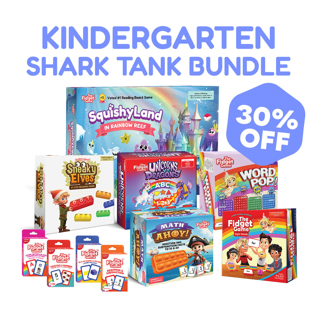 Kindergarten learning kit bundle graphic.