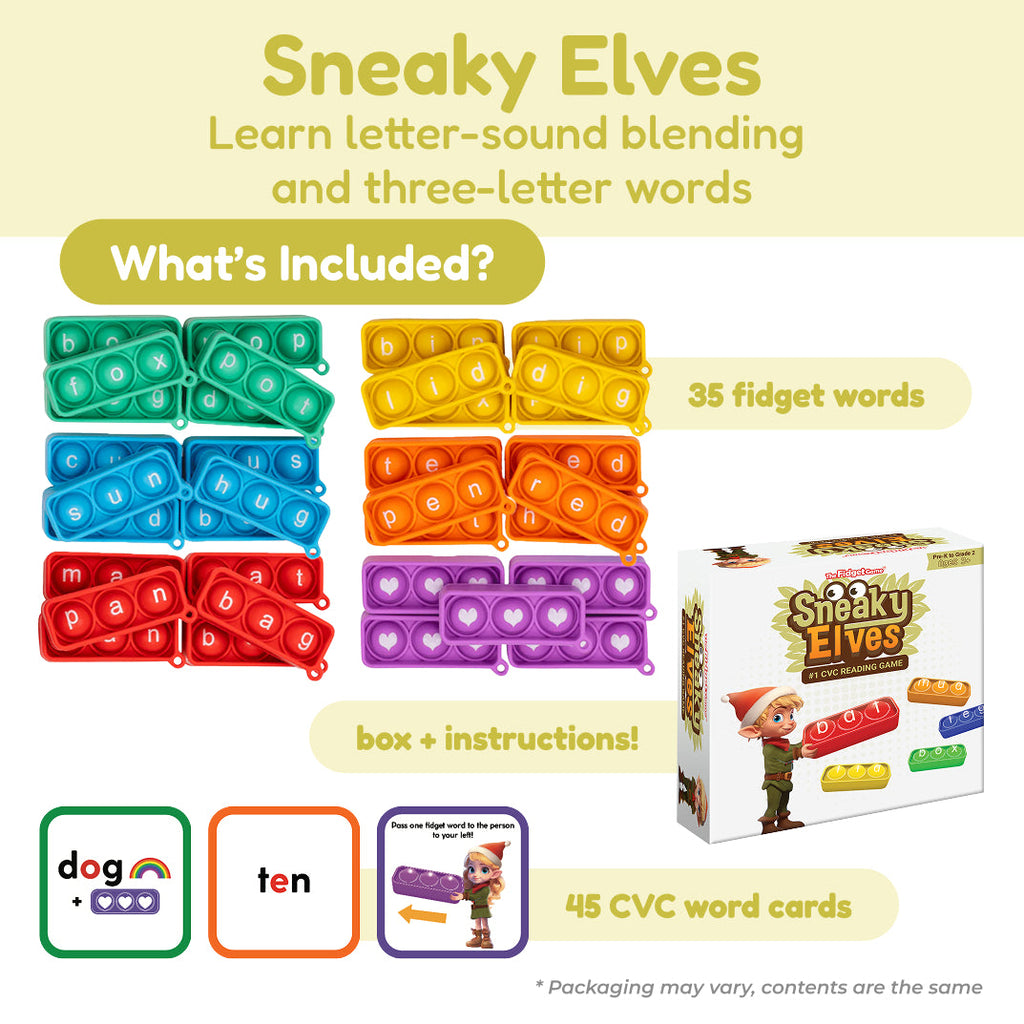 Sneaky Elves game contents graphic.