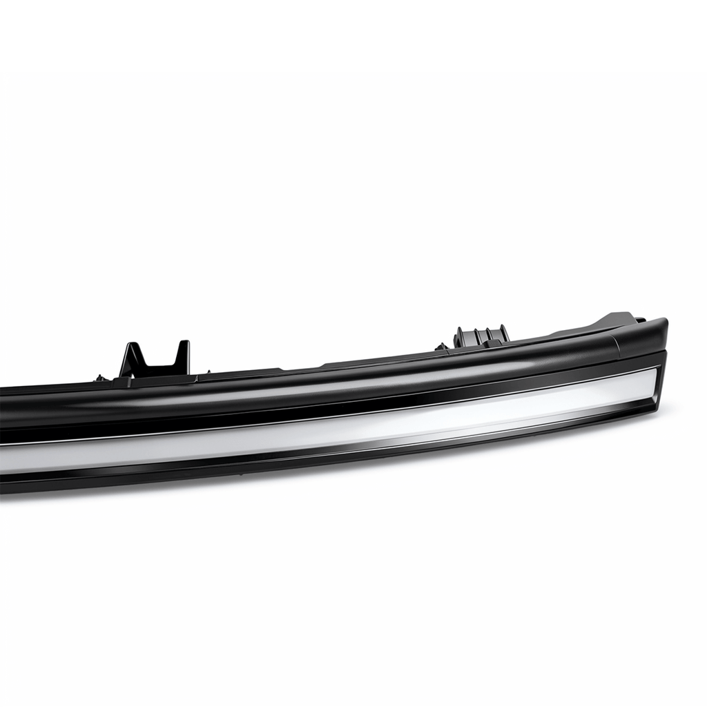 Front view of curved car light bar.