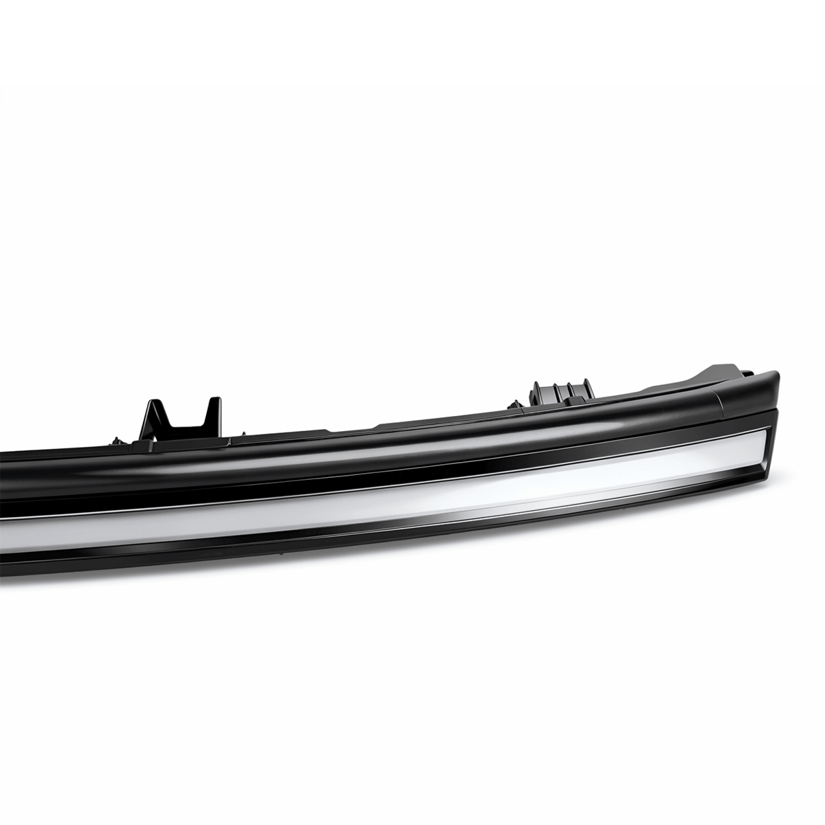 Front view of curved car light bar.