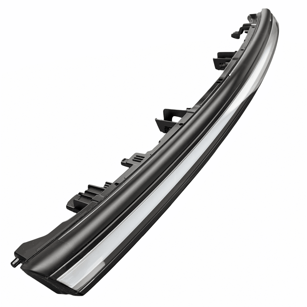 Angled close-up of curved car light bar.