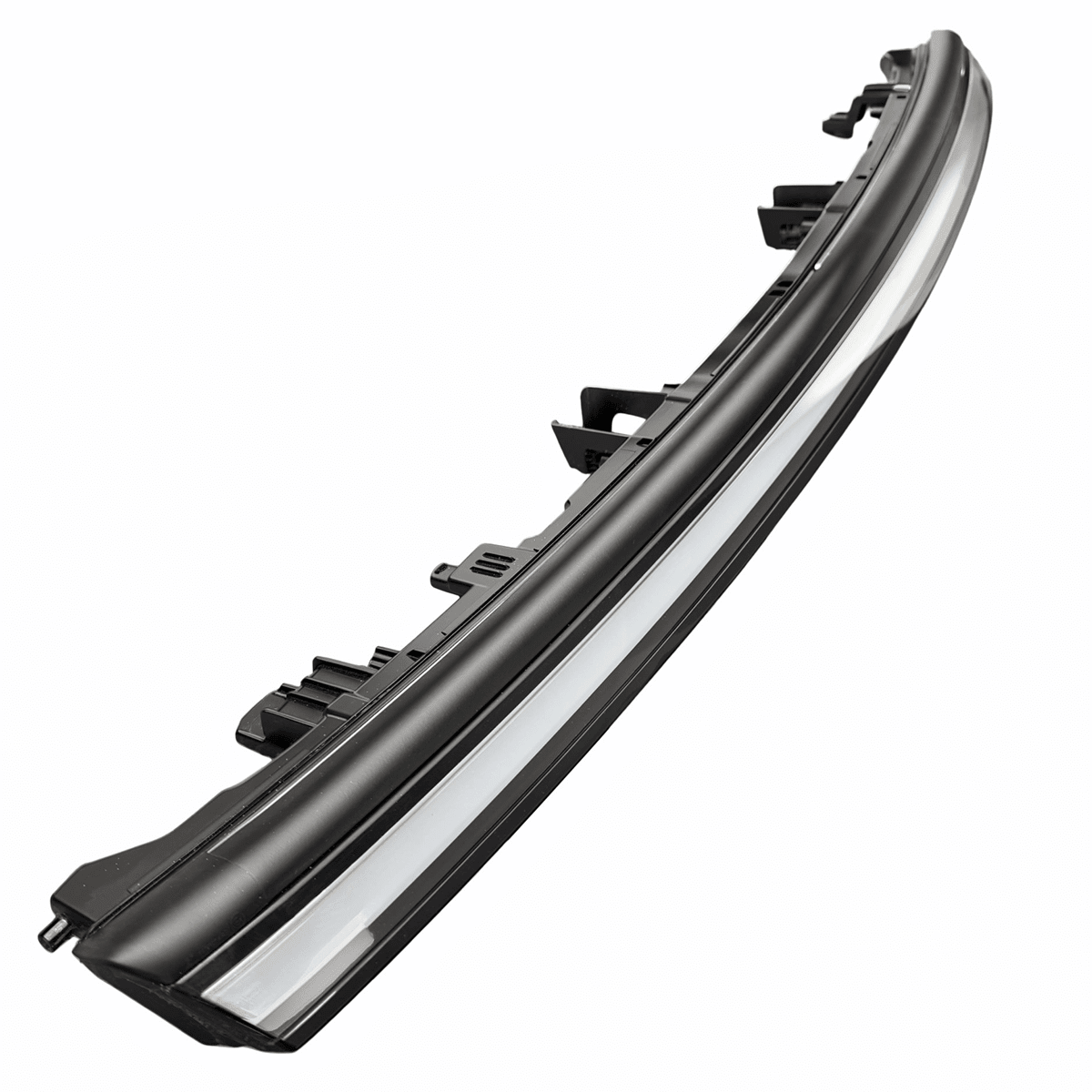 Angled close-up of curved car light bar.