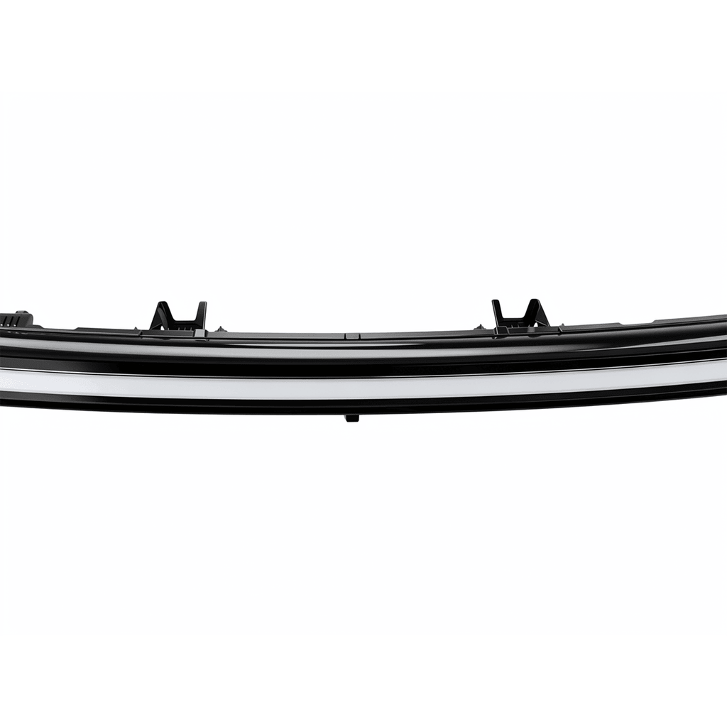 Close-up of car light bar front lens.