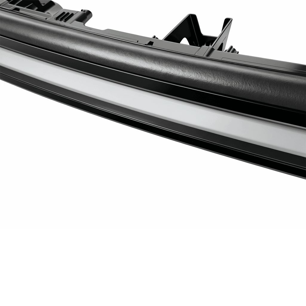 Close-up of light bar mounting tabs and lens.