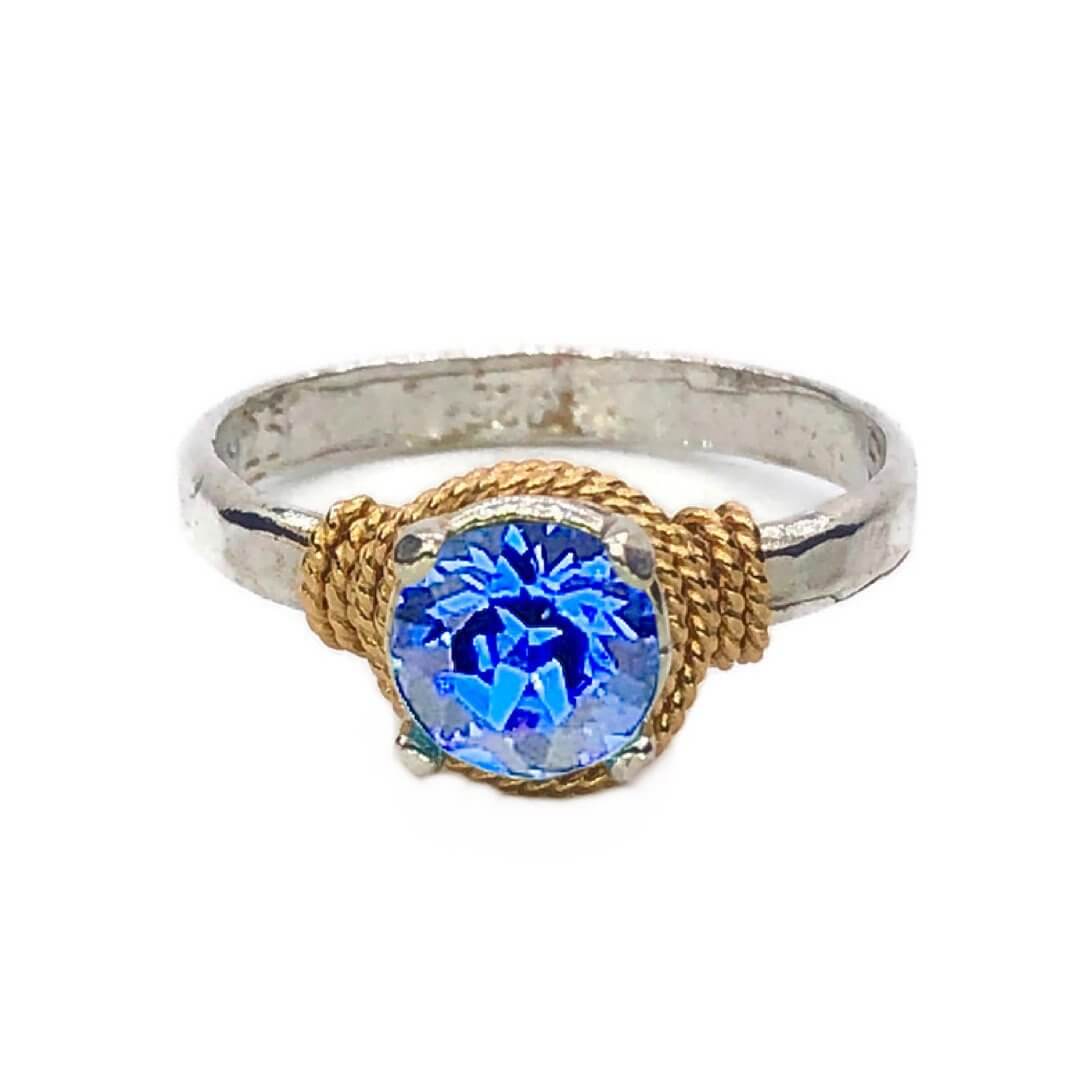 Hand Hammered Birthstone Ring