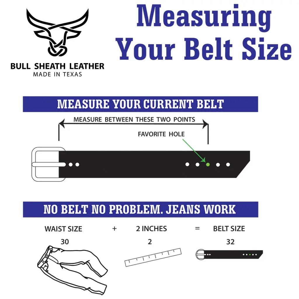 Men's Leather Belt - Black