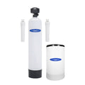 White filter cylinder with side cartridges beside a shorter filter cartridge.